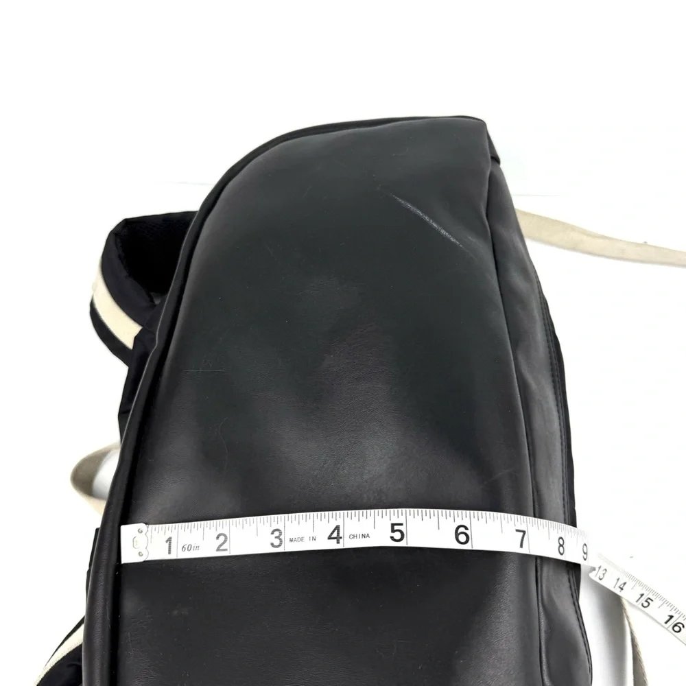 Vintage Lacoste Backpack‎ Large Black Nylon Drawstring Rucksack